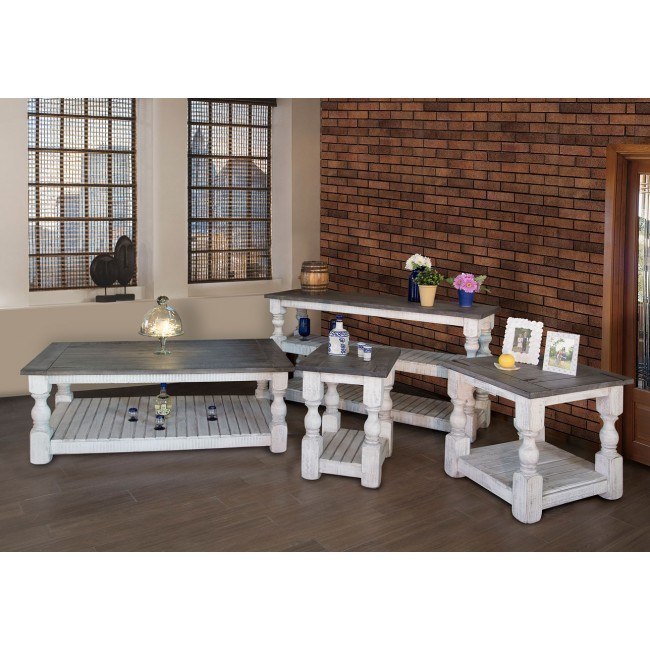 Stone Occasional Table Set Off White Gray Stone Occasional Table Set Off White Gray