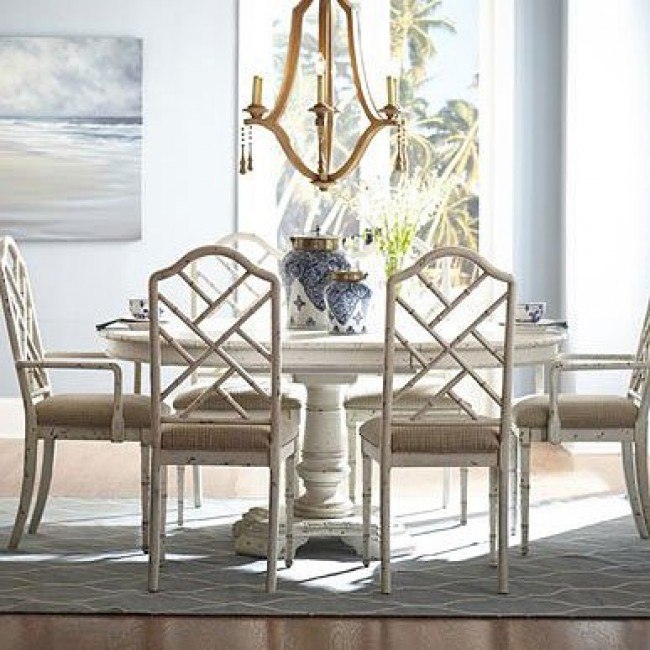 Emporium Bamboo Round Dining Table White By Progressive