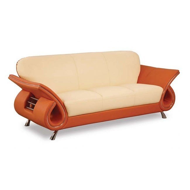 559 Beige Orange Modern Sofa Global Furniture Furniturepick 559 Beige Orange Modern Sofa Global
