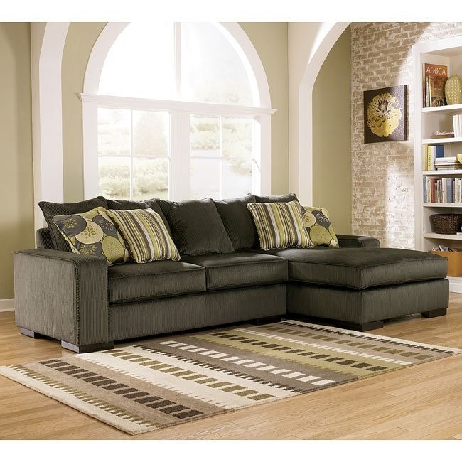 Freestyle Pewter Right Facing Chaise Sectional Signature Design Freestyle Pewter Right Facing Chaise