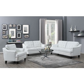 Victoria Leather Living Room Set Coaster Furniture | FurniturePick