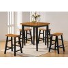 Gaucho 5-Piece Counter Height Dining Set (Oak/Black)