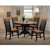 Missouri Black and Rustic Round Dining Set w/ Lancaster Chairs
