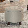 Cleo Beige Storage Ottoman
