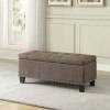 Fedora Lift Top Storage Bench (Brown)