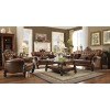 Versailles Living Room Set (Light Brown PU)