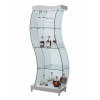 White S-Shaped Glass Curio