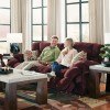 Brice Power Lay Flat Reclining Sofa w/ Power Headrest and Lumbar (Cranapple)