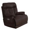Amos Power Lay Flat Recliner w/ Power Headrest (Dark Chocolate)
