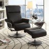 Caius Swivel Reclining Chair w/ Ottoman (Black)