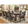 Sania III 84-Inch Dining Room Set w/ Gray Chairs