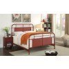 Haldus Youth Metal Bedroom Set (Distressed Red)