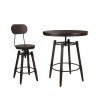 Industrial Adjustable Height Bar Table Set