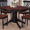 Addison Round Dining Table (Black/ Cherry)