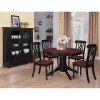 Addison Round Dining Room Set (Black/ Cherry)