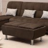 Brown Microfiber Ottoman