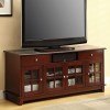 Connect-It TV Console in Brown Cherry