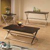 Wood and Metal Modern Occasional Table Set
