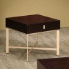 Wood and Metal End Table w/ Storage