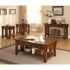 Warm Brown Oak Occasional Table Set