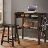 Espresso 2-Piece Counter Height Desk Set