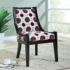 Circle Pattern Fabric Accent Chair