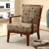 Wood Slatted Back Accent Chair
