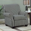 Black and White Stripe Accent Chair