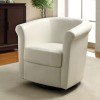 Barrel Back Accent Chair in White