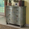 Antique Iridescent Blue Accent Cabinet