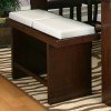 Kemper Counter Height Two Cushion Bench (Ivory)