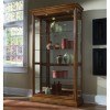 Golden Oak Two Way Sliding Door Curio