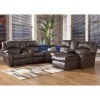 Kimayro DuraBlend - Teak Power Sectional w/ Right Chaise