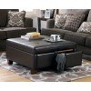 Durahide Bicast - Brown Ottoman w/ Drawers