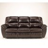 Rouge DuraBlend-Mahogany Reclining Sofa w/ Power