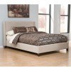 Light Beige Upholstered Bed