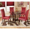 Charrell Round Dinette with Red Chairs