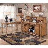 Holfield Leg Desk Home Office Set w/ Credenza