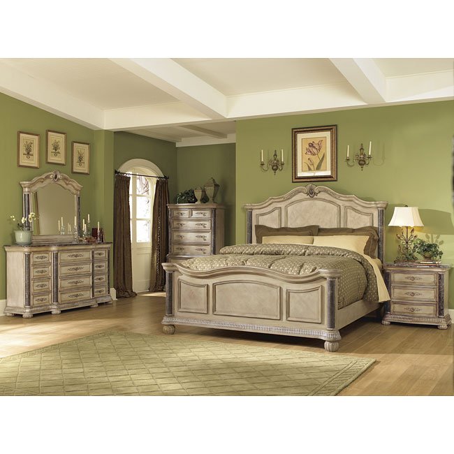 catalina panel bedroom set (white) homelegance | furniturepick