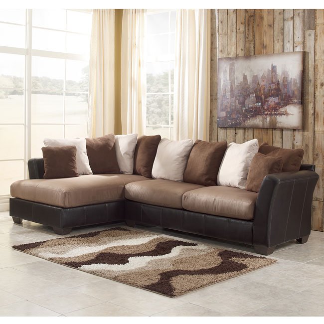 Masoli Mocha Sectional W Left Facing Chaise Signature Design By