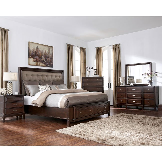 larimer bedroom set w/ panel bed signature designashley