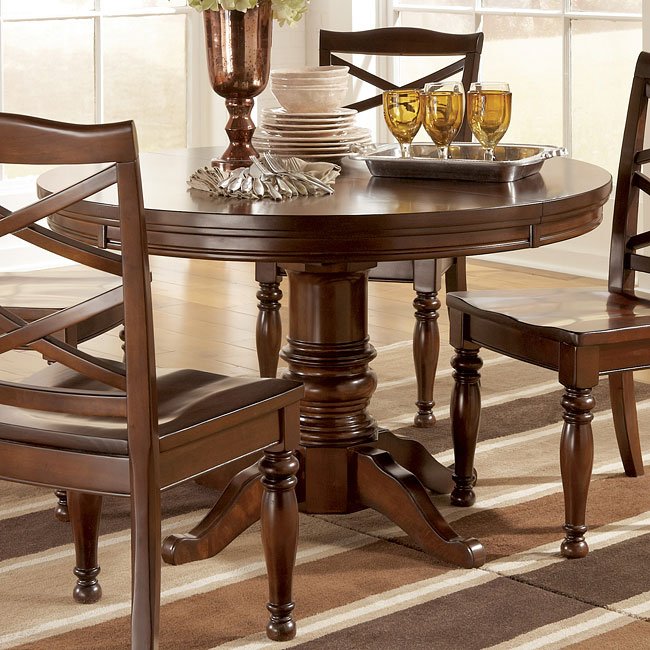 Porter Round/ Oval Dining Table Signature Design by Ashley Furniture