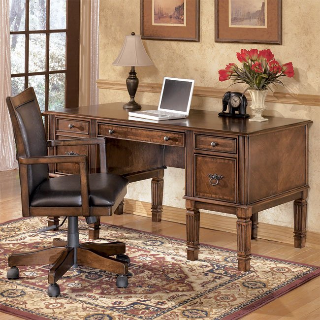 Hamlyn Home Office Set with Storage Desk Signature Design by Ashley